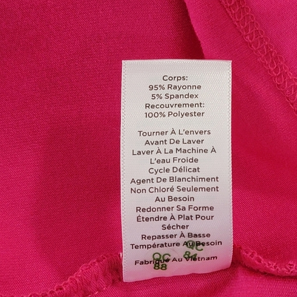 Talbots Pink Lace Embroidered Sun Pattern Trim Knit Shell Top Sz 2x Plus NEW - Picture 14 of 14